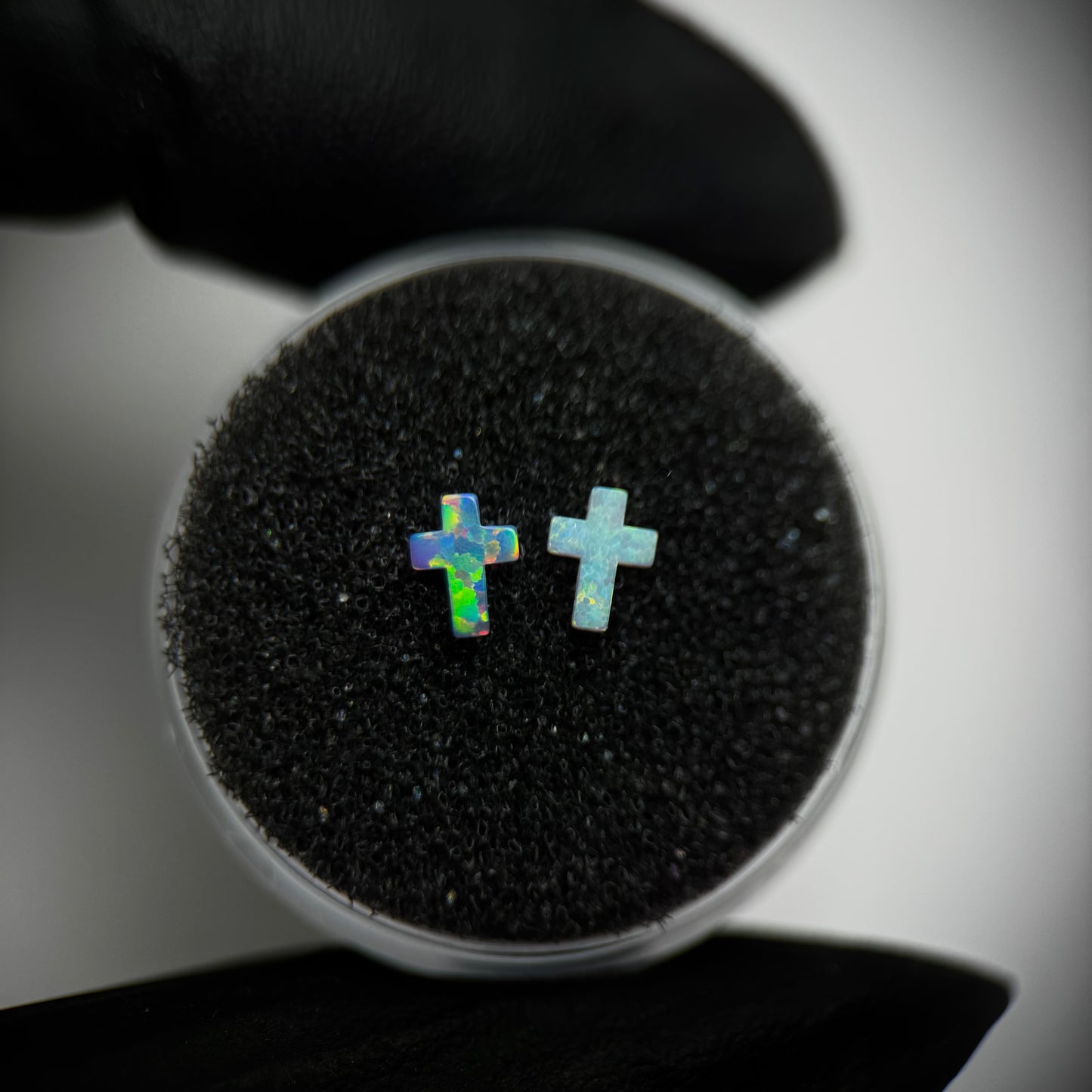 Opal Dental Gem in the Shape of a Cross