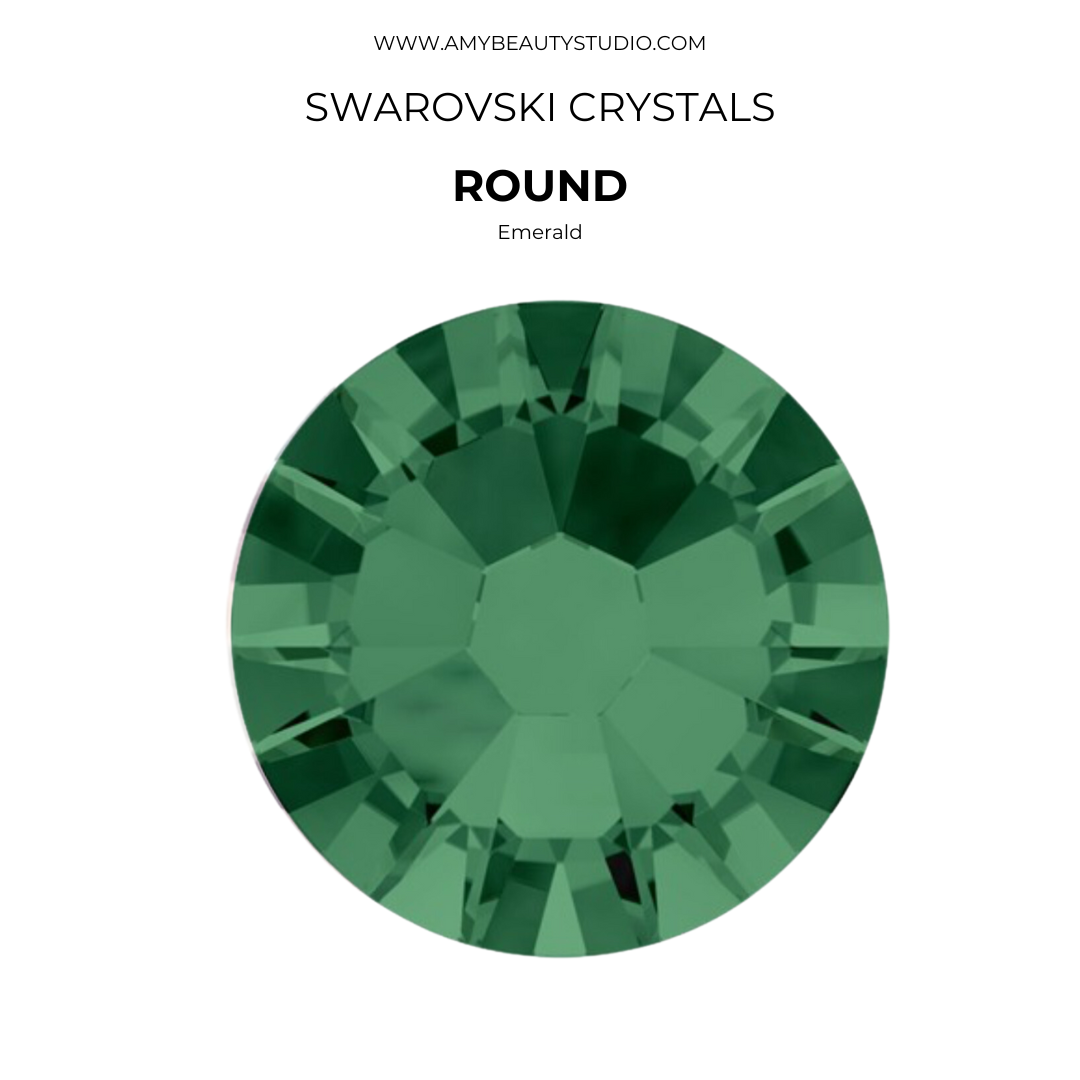 Gemas dentales SWAROVSKI® 2058 redondos - Emerald