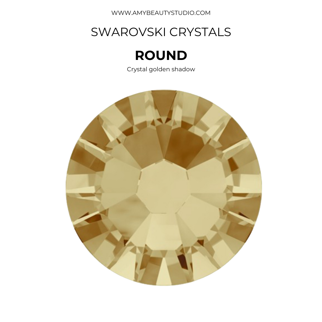 Gemas dentales SWAROVSKI® 2058 redondos - Crystal Golden Shadow