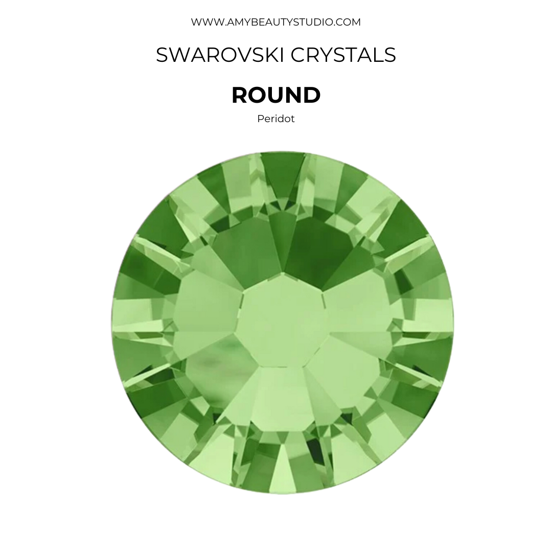 Cristales SWAROVSKI® 2058 redondos - Peridot