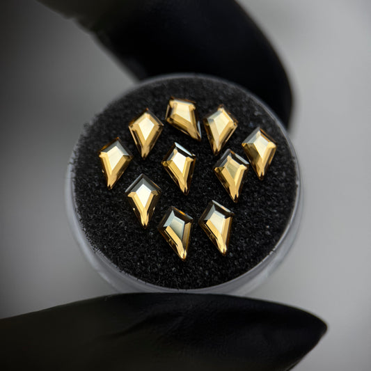 10er-Pack SWAROVSKI® Comet Dental Gems - Crystal Golden Shadow