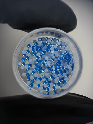 SWAROVSKI® 2058 runde Kristalle - Elektr. Blaues Zünden
