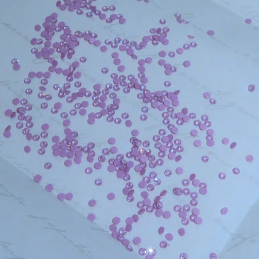 Gemas dentales SWAROVSKI® 2058 redondos - Crystal Soft Rose Ignite