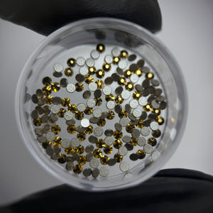 SWAROVSKI® 2058 Round Dental Gems - Crystal Aurum