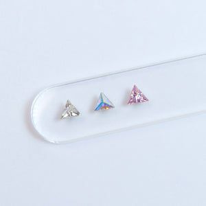 Mini Zirkonia Dreieck - Crystal AB - 5 Stück