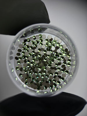 SWAROVSKI® 2058 runde Kristalle - Peridot