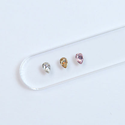 Mini lágrima de Circonita cúbica - 5 unidades