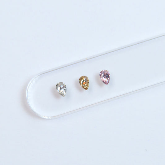 Mini lágrima de Circonita cúbica - 5 unidades