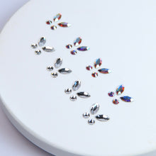 Pack de 8 diseños de mariposa de gemas dentales Navette SWAROVSKI® - Crystal/Crystal AB