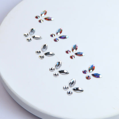 Pack de 8 diseños de mariposa de gemas dentales Navette SWAROVSKI® - Crystal/Crystal AB