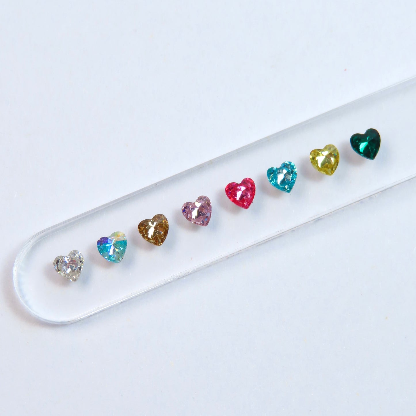 Mini corazón de Circonita cúbica - 5 unidades