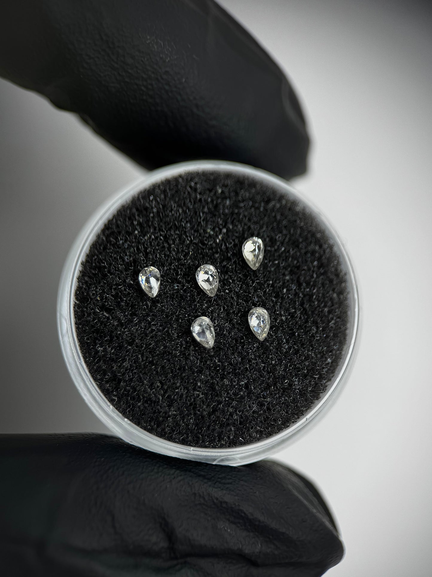 Mini lágrima de Circonita cúbica - Crystal - 5 unidades