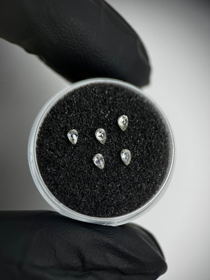 Mini lágrima de Circonita cúbica - 5 unidades