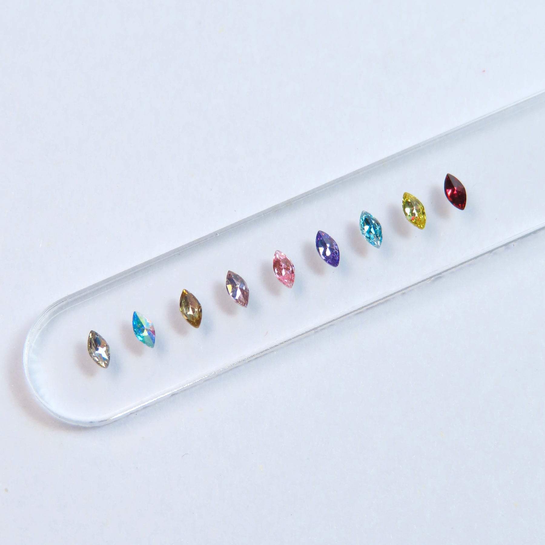 Mini-Marquise aus Zirkonia - Kristall - 10 Einheiten