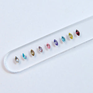 Mini-Marquise aus Zirkonia - Kristall - 10 Einheiten