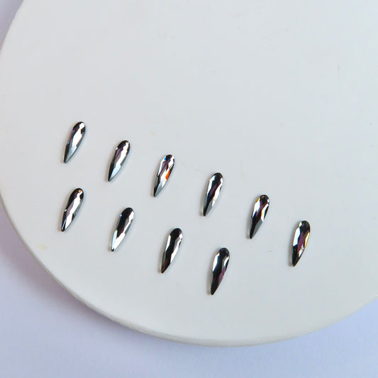 Pack 10 raindrop SWAROVSKI® - Crystal Silver Shade