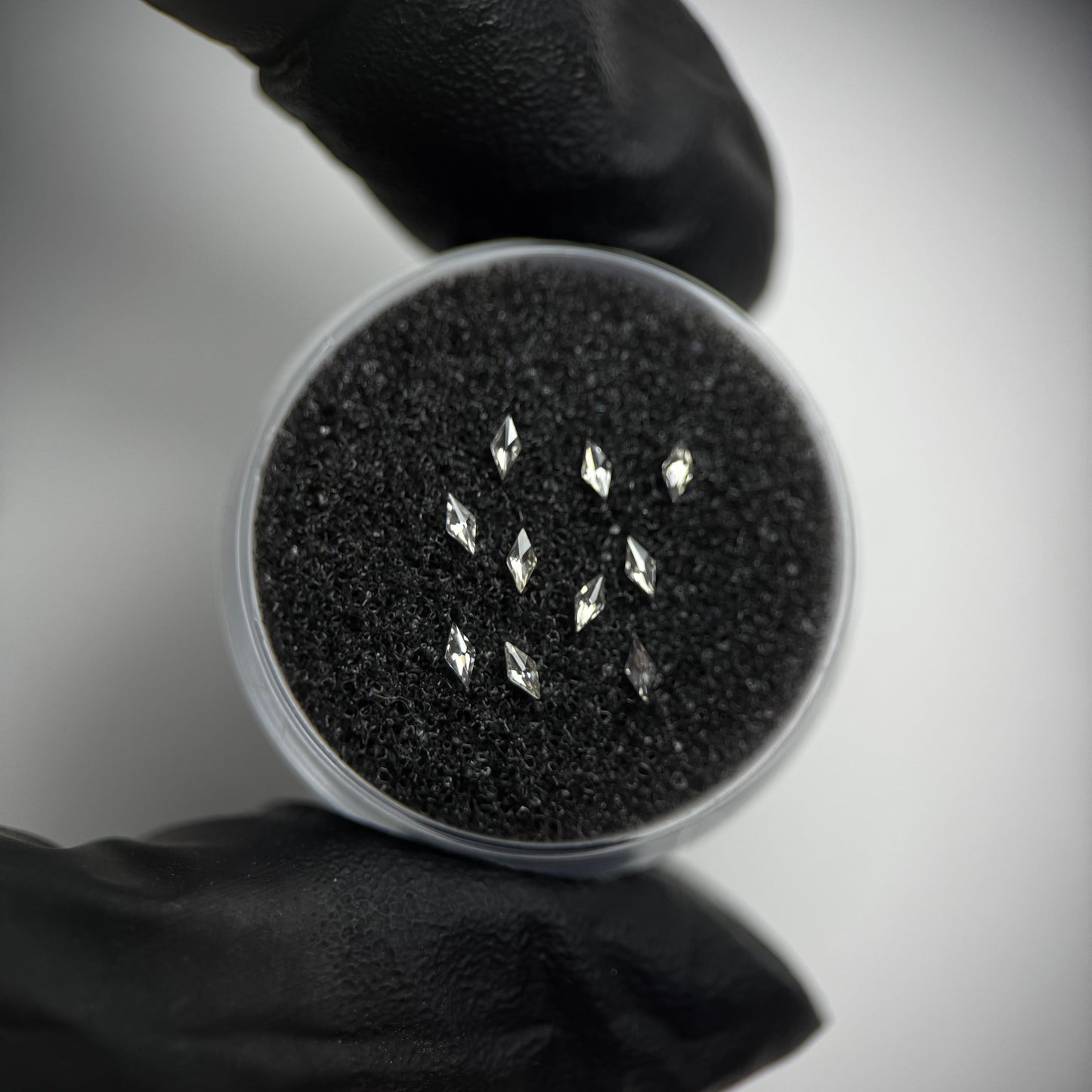 Mini rombo de Circonita cúbica - Crystal - 10 unidades