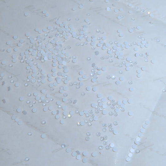 Cristales SWAROVSKI® 2058 redondos - Electr. White Ignite