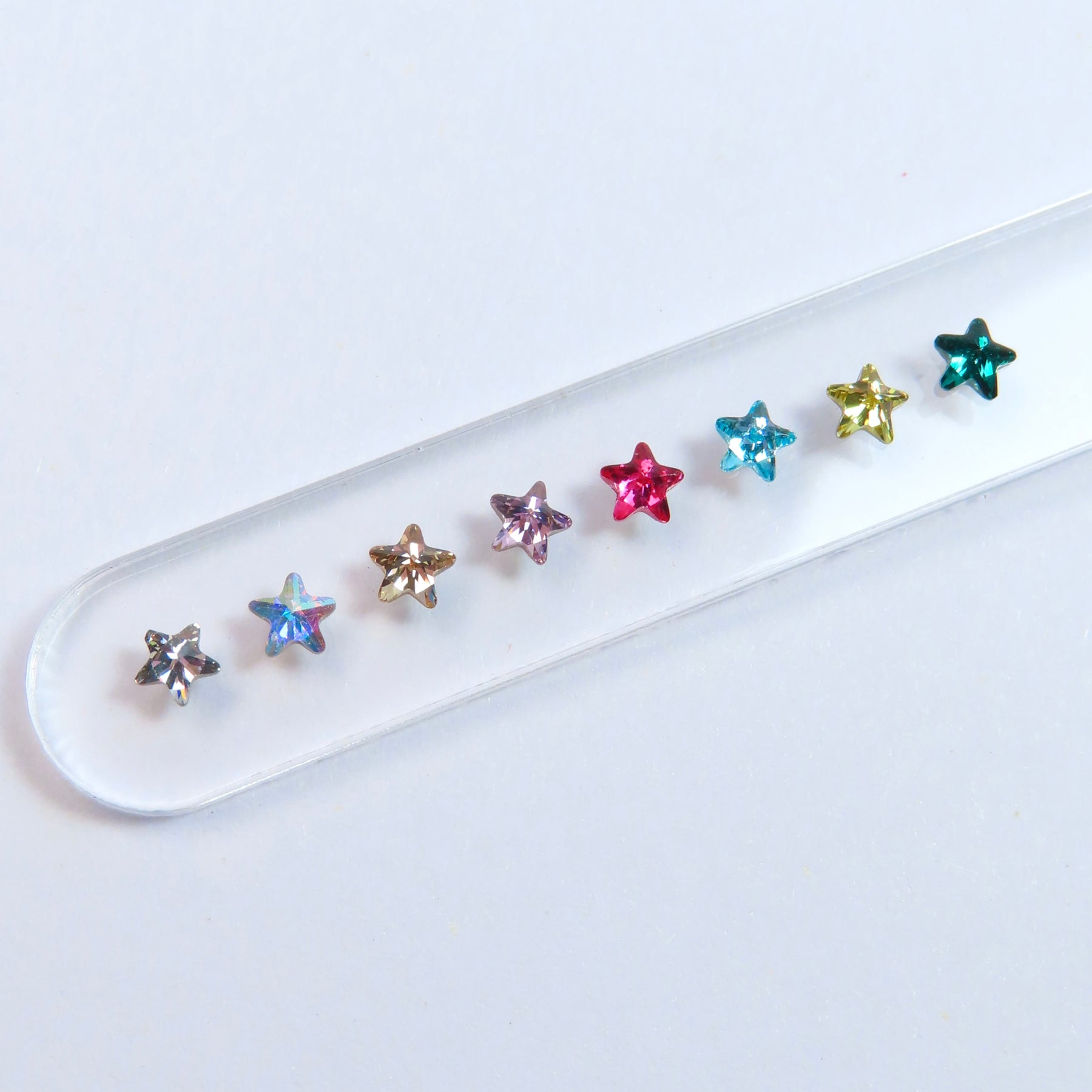 Mini Cubic Zirconia star - Crystal - 5 units