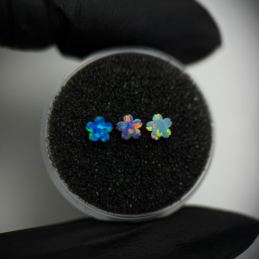 Gema dental de ópalo en forma de Flor de Sakura