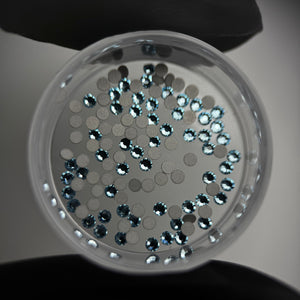 PRECIOSA® Runde Zahnsteine ​​– Aquamarin