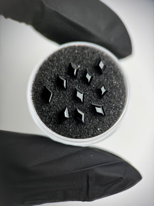 Pack of 10 SWAROVSKI® Rhombus Dental Gems - Jet