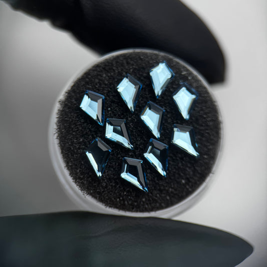 10er-Pack SWAROVSKI® Comet Dental Gems - Aquamarin