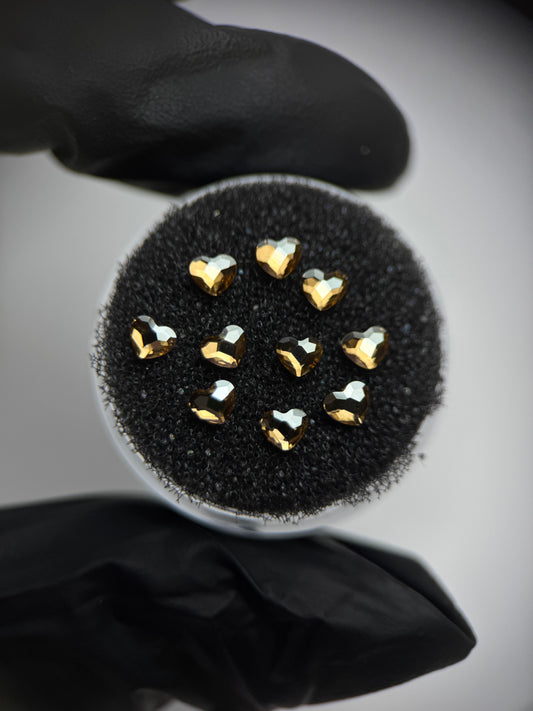 SWAROVSKI® Herz-Zahnschmuck-Set – Crystal Golden Shadow