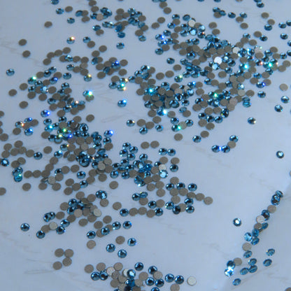 SWAROVSKI® 2000 round crystals - Aquamarine - SS3