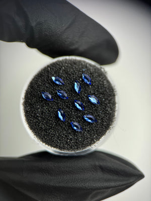 Packung mit 10 Marquise SWAROVSKI® - Saphir