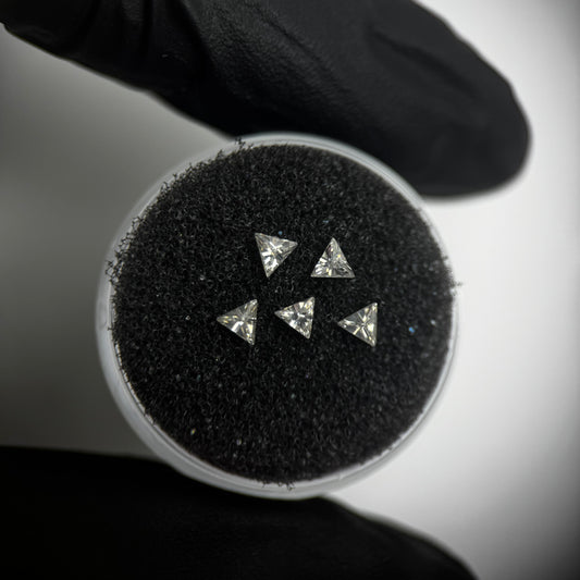 Mini-Zirkonia-Dreieck - Kristall - 5 Einheiten