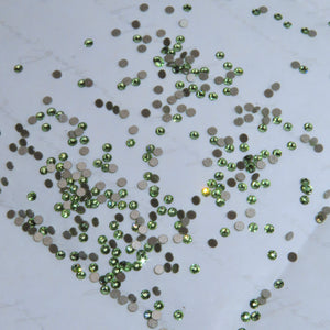 SWAROVSKI® 2058 runde Kristalle - Peridot