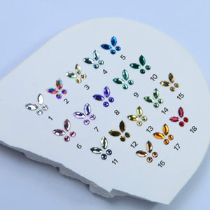Packung mit 8 SWAROVSKI® Dental Gem Butterfly Designs - Crystal/Crystal AB