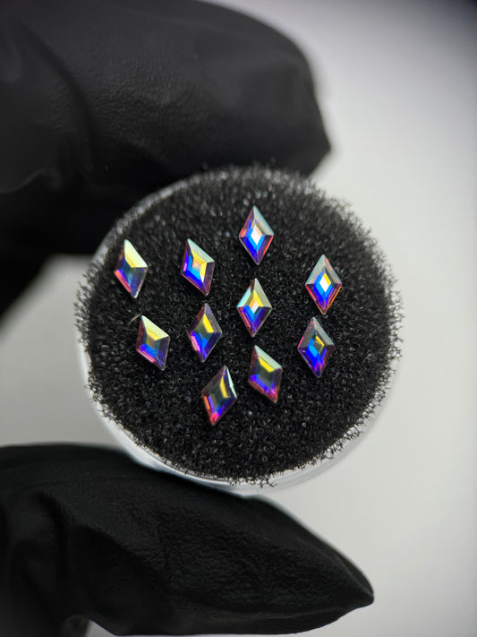 Pack of 10 SWAROVSKI® Rhombus Dental Gems - Crystal AB