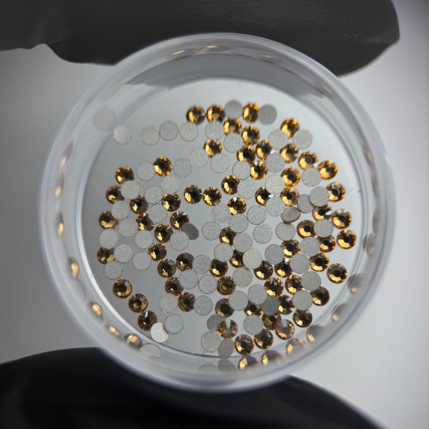 Gemas dentales PRECIOSA® redondos - Crystal Golden Honey