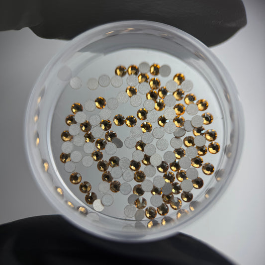 Gemas dentales PRECIOSA® redondos - Crystal Golden Honey