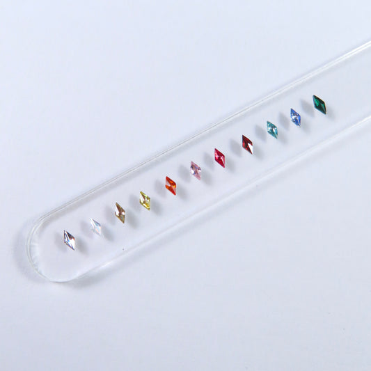 Mini cubic zirconia rhombus - Light rose - 10 units