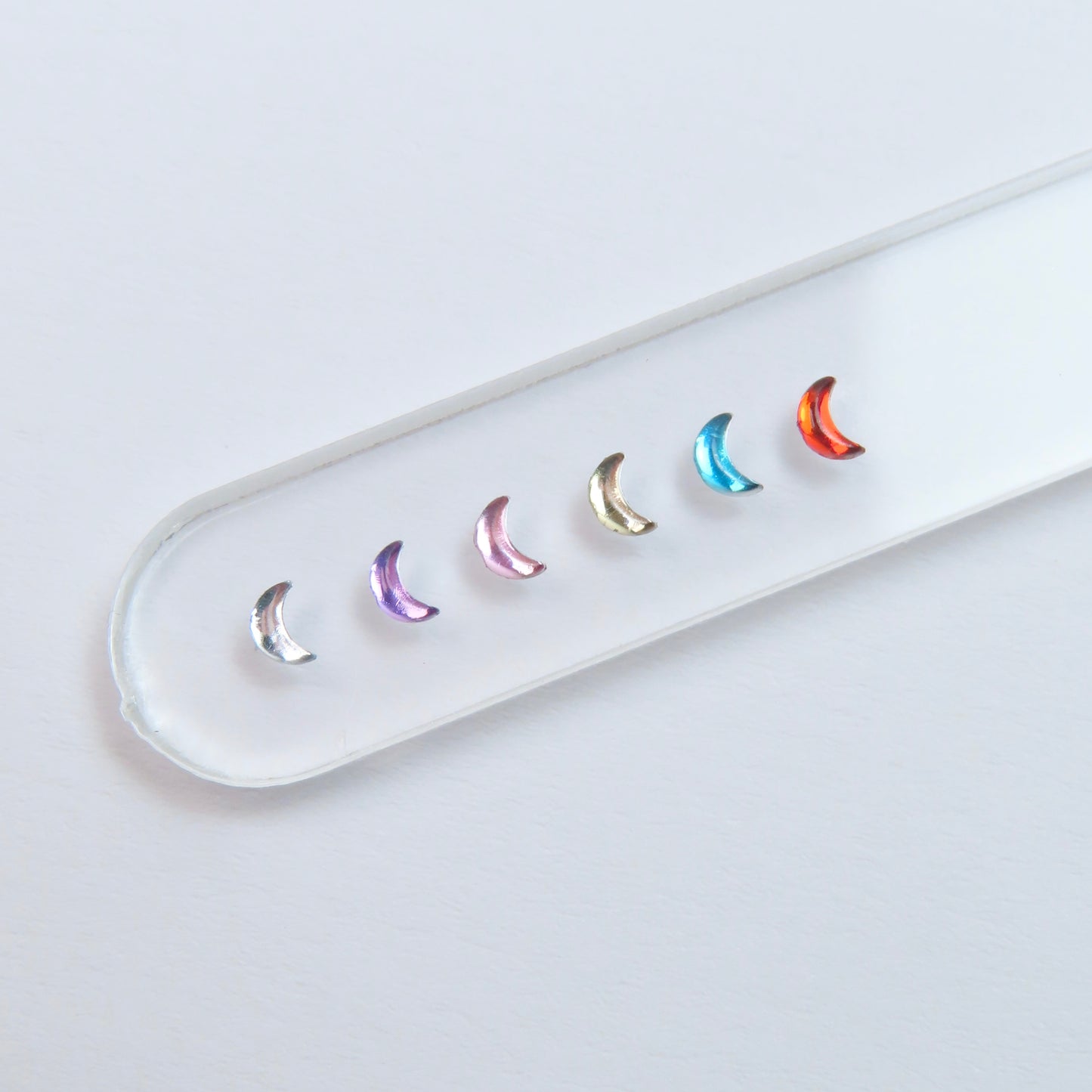 Micro gema de resina acrílica Luna - 5 unidades