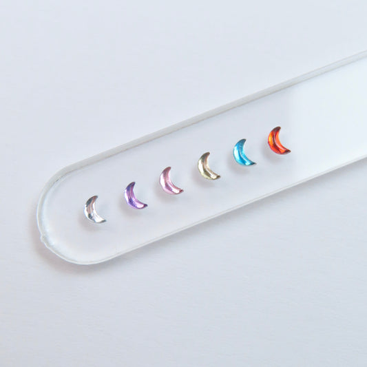 Micro gema de resina acrílica Luna - 5 unidades