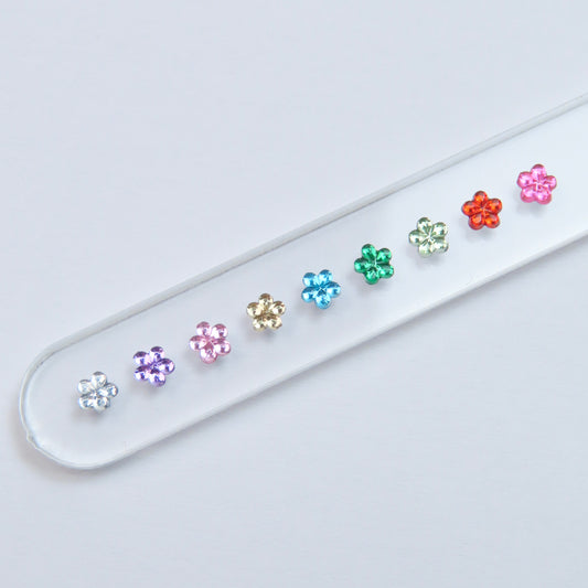 Micro gemas de resina acrílica Flor - 5 unidades