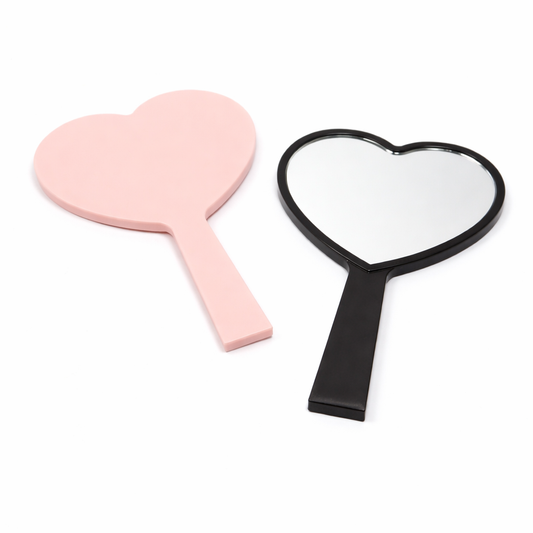 Espejo de mano en forma de corazón
