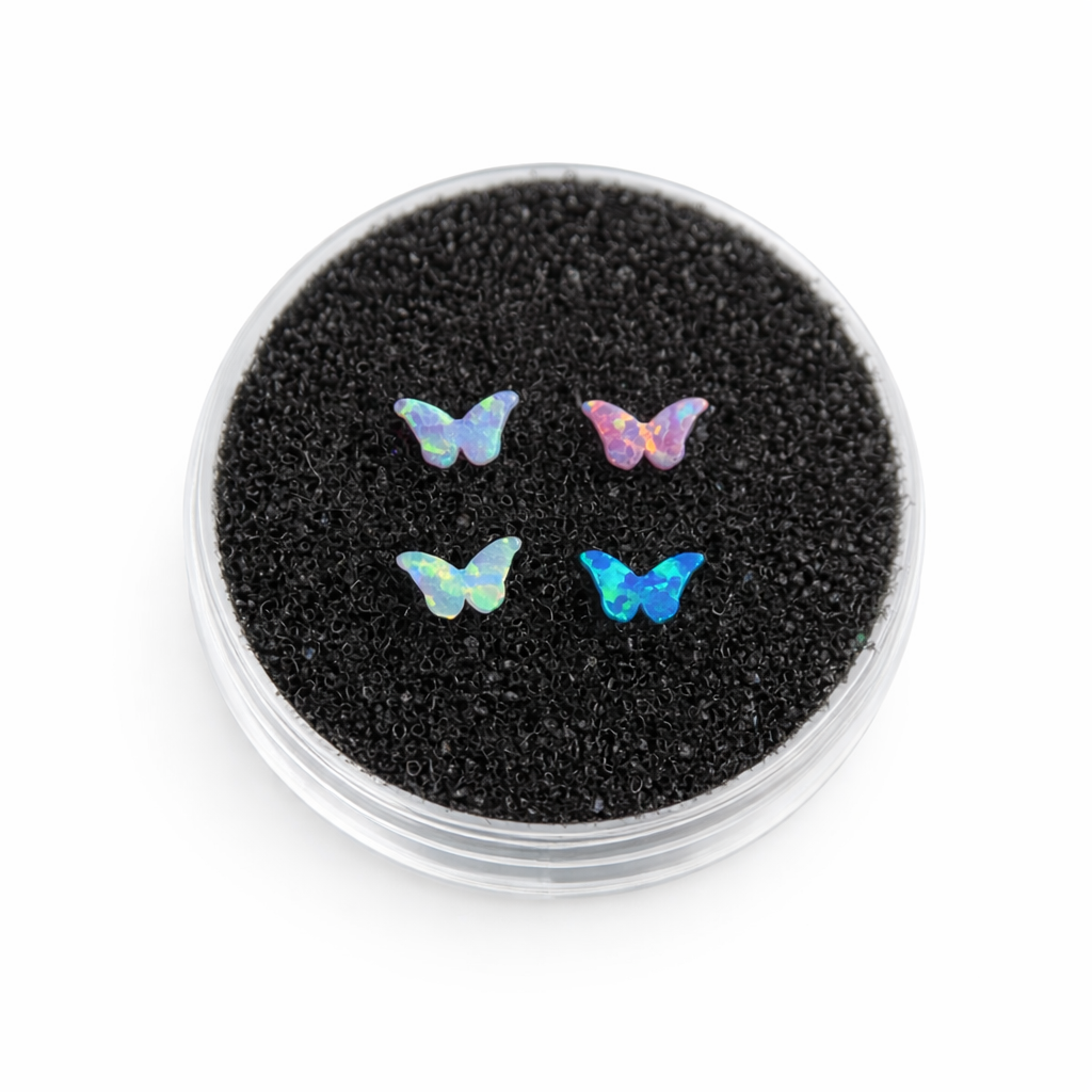 Opal Dental Gem in the Shape of a Butterfly