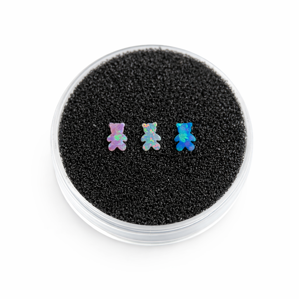 Opal Dental Gem in the Shape of a Teddy Bear