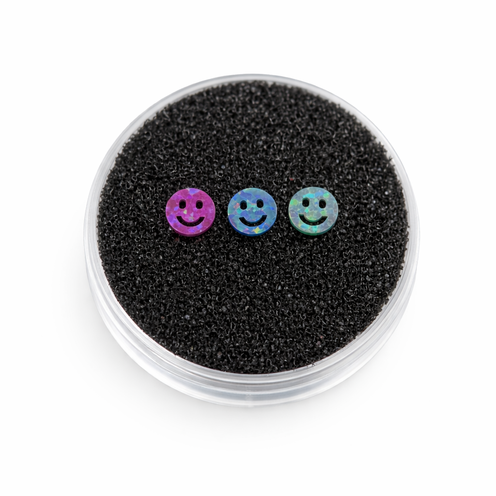Opal-Zahnschmuck in Smiley-Form