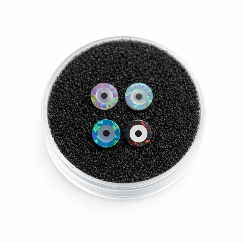 Gema dental de ópalo en forma de Evil eye