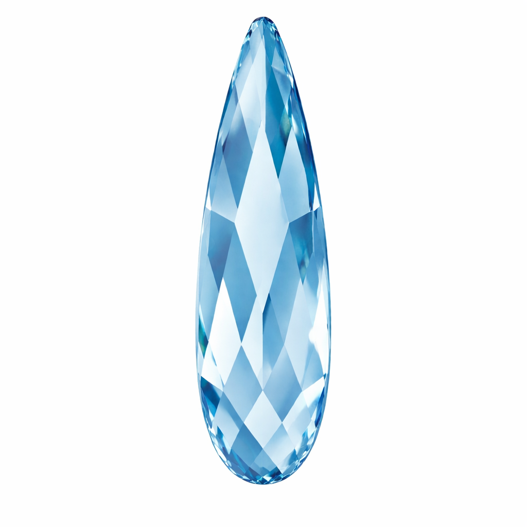 Pack de 10 raindrop SWAROVSKI® - Aquamarine