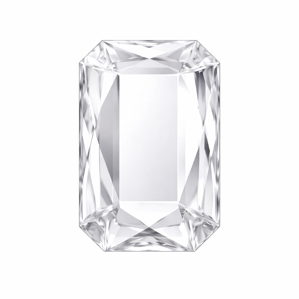Pack 10 Emerald cut dental gems - Crystal