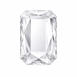 Pack 10 Emerald cut dental gems - Crystal