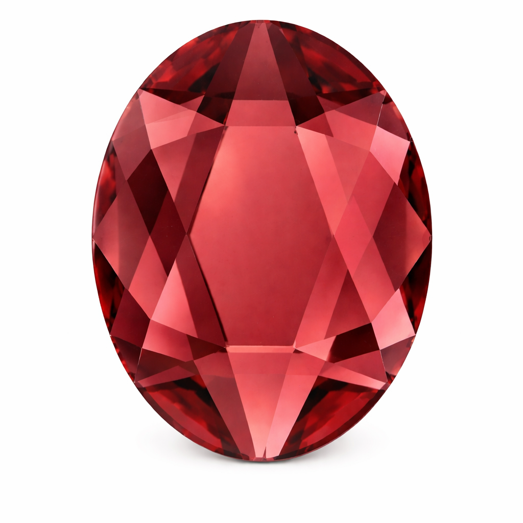 Pack of 10 SWAROVSKI® Ovals - Scarlet