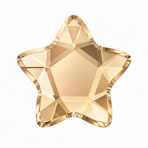 Packung mit 10 Starflower SWAROVSKI® Zahnsteinen - Crystal golden shadow